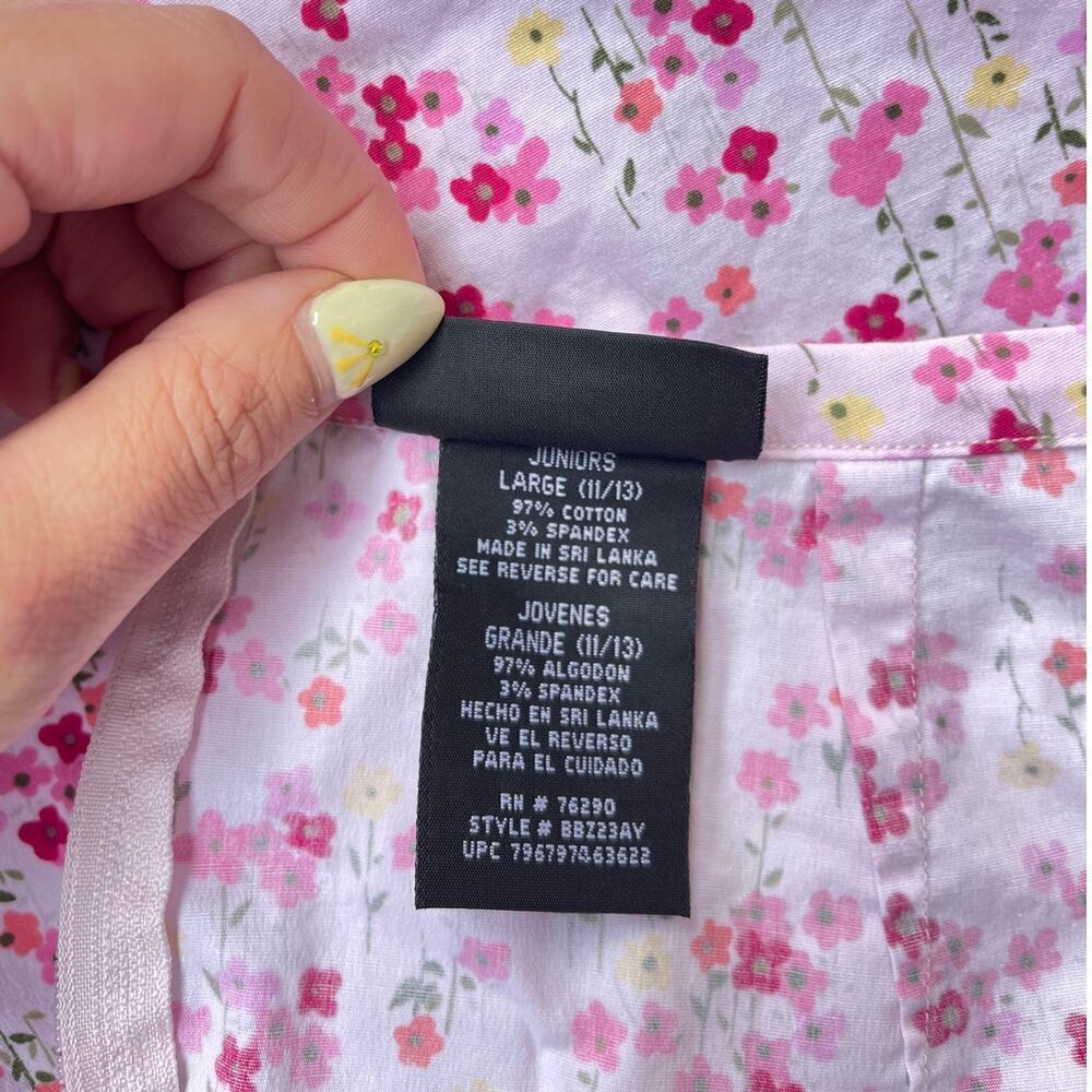 No Boundaries Vintage Y2K Pink Floral Skirt – Juniors L Tag / Fits Women Medium - Picture 10 of 12